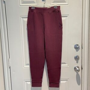 Sweaty Betty London Waffle Knit Laid Back Jogger Small NEW Plum Red Thermal Wine